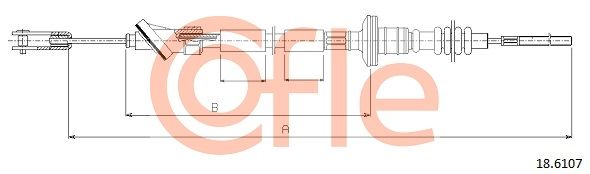 COFLE 18.6107 Cable Pull, clutch control