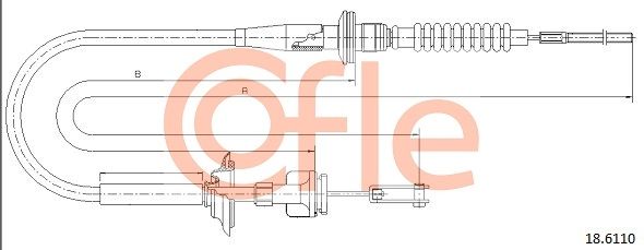 COFLE 18.6110 Cable Pull, clutch control