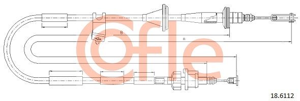 COFLE 18.6112 Cable Pull, clutch control