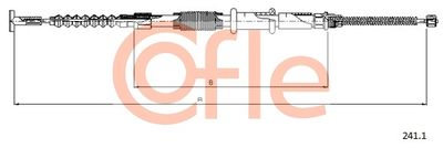 Cable Pull, parking brake COFLE 241.1