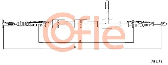 COFLE 251.31 Cable Pull, parking brake