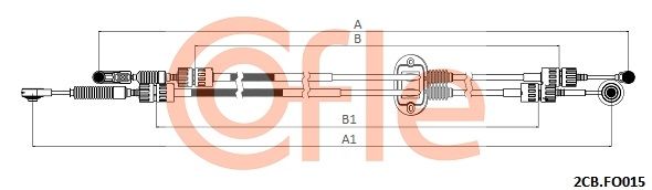 COFLE 2CB.FO015 Cable Pull, manual transmission