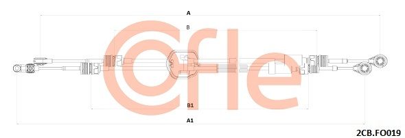 COFLE 2CB.FO019 Cable Pull, manual transmission