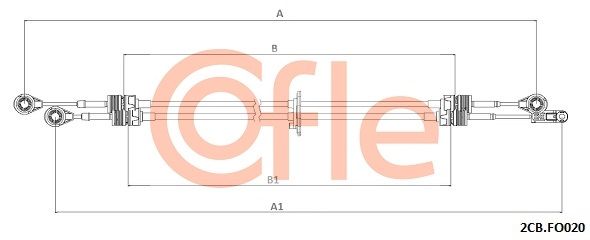 COFLE 2CB.FO020 Cable Pull, manual transmission