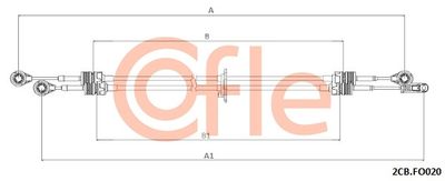 Cable Pull, manual transmission COFLE 2CB.FO020