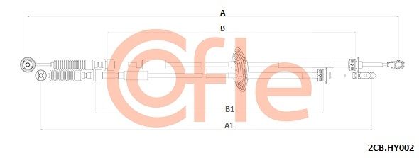 COFLE 2CB.HY002 Cable Pull, manual transmission