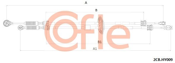 COFLE 2CB.HY009 Cable Pull, manual transmission