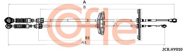 COFLE 2CB.HY010 Cable Pull, manual transmission