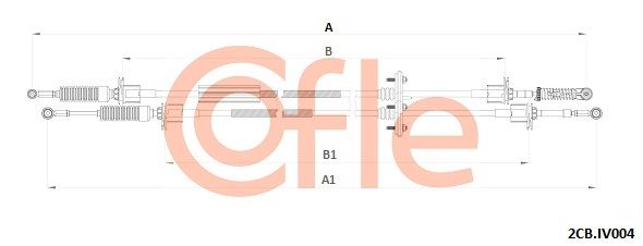 COFLE 2CB.IV004 Cable Pull, manual transmission