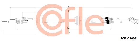 COFLE 2CB.OP007 Cable Pull, manual transmission