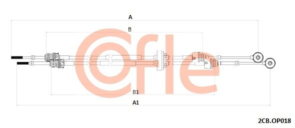 COFLE 2CB.OP018 Cable Pull, manual transmission