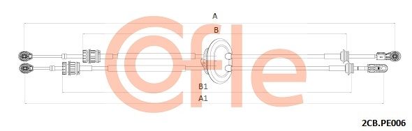 COFLE 2CB.PE006 Cable Pull, manual transmission