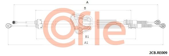 COFLE 2CB.RE009 Cable Pull, manual transmission