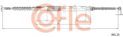 Cable Pull, parking brake COFLE 461.15