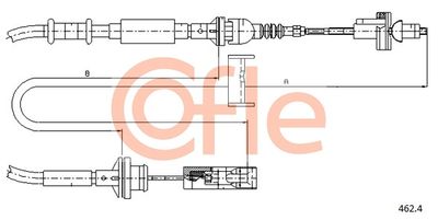 Cable Pull, clutch control COFLE 462.4