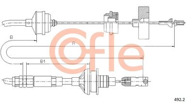 Cable Pull, clutch control COFLE 492.2