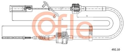 Cable Pull, clutch control COFLE 492.10