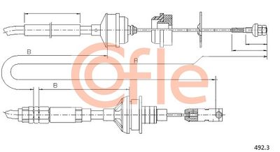 Cable Pull, clutch control COFLE 492.3