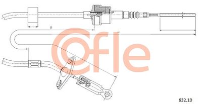 Cable Pull, clutch control COFLE 632.10