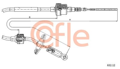 Cable Pull, clutch control COFLE 632.12