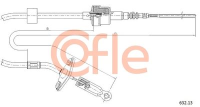 Cable Pull, clutch control COFLE 632.13