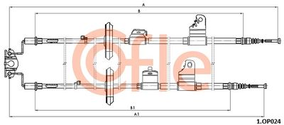 Cable Pull, parking brake COFLE 92.1.OP024