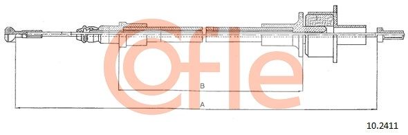 COFLE 92.10.2411 Cable Pull, clutch control