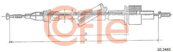 COFLE 92.10.2443 Cable Pull, clutch control