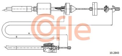 Cable Pull, clutch control COFLE 92.10.2843