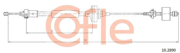 COFLE 92.10.2890 Cable Pull, clutch control