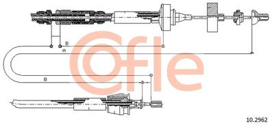 Cable Pull, clutch control COFLE 92.10.2962