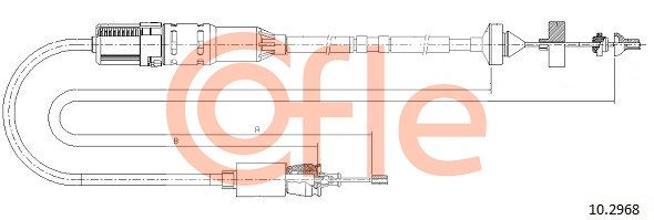 COFLE 92.10.2968 Cable Pull, clutch control