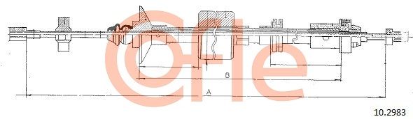 COFLE 92.10.2983 Cable Pull, clutch control