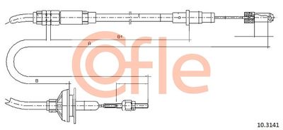 Cable Pull, clutch control COFLE 92.10.3141