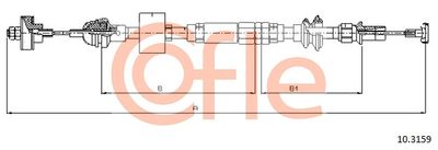 Cable Pull, clutch control COFLE 92.10.3159