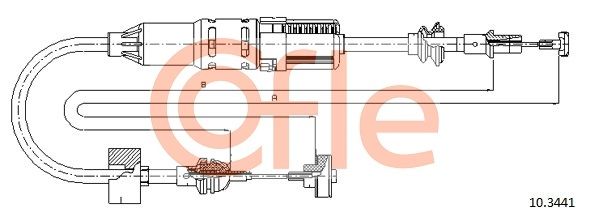 COFLE 92.10.3441 Cable Pull, clutch control