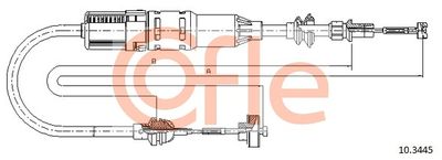 Cable Pull, clutch control COFLE 92.10.3445