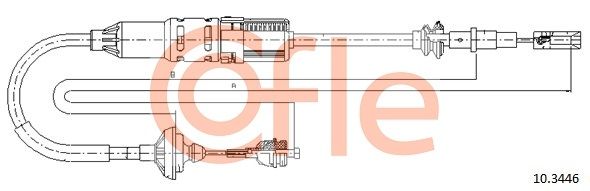 COFLE 92.10.3446 Cable Pull, clutch control