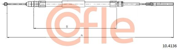 COFLE 92.10.4136 Cable Pull, parking brake