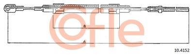 Cable Pull, parking brake COFLE 92.10.4152