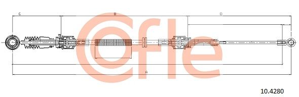 COFLE 92.10.4280 Cable Pull, manual transmission