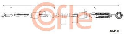 Cable Pull, manual transmission COFLE 92.10.4282