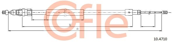 COFLE 92.10.4710 Cable Pull, parking brake