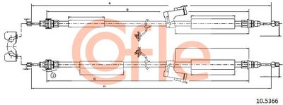 Cable Pull, parking brake COFLE 92.10.5366