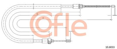 Cable Pull, parking brake COFLE 92.10.6033