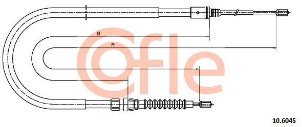COFLE 92.10.6045 Cable Pull, parking brake