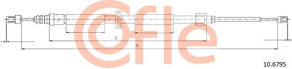 COFLE 92.10.6795 Cable Pull, parking brake