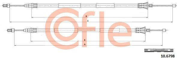 COFLE 92.10.6798 Cable Pull, parking brake