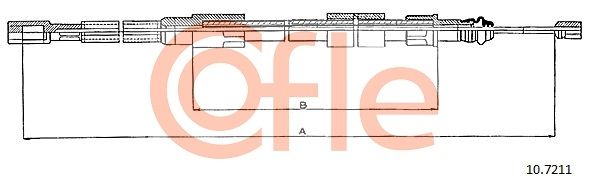 COFLE 92.10.7211 Cable Pull, parking brake