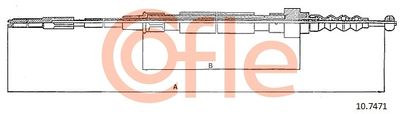 Cable Pull, parking brake COFLE 92.10.7471